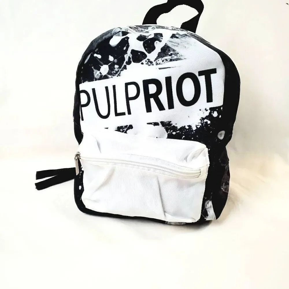 PulpRiot Black/White Small Back Pack Bag 11"